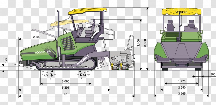 Paver Joseph Vögele Machine Asphalt Concrete - Mode Of Transport - Dao Báº¥m Transparent PNG