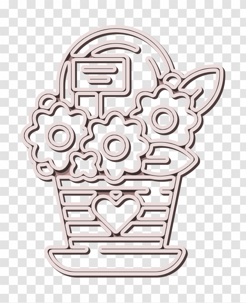 Basket Icon Flower Bouquet Icon Wedding Icon Transparent PNG