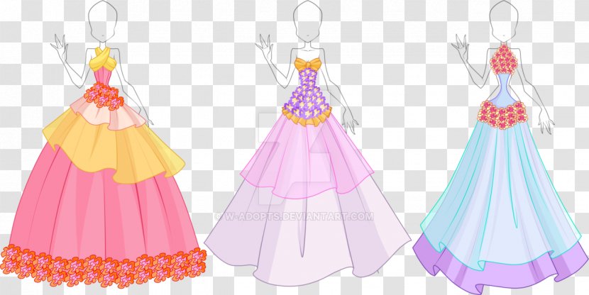 Ball Gown Flower Dress Princess - Deviantart Transparent PNG