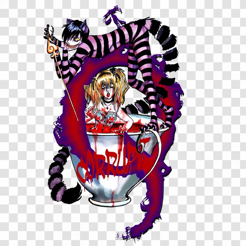 The Mad Hatter Cheshire Cat Alice's Adventures In Wonderland Drawing - Flag - Queen Of Hearts Alice Png Transparent PNG