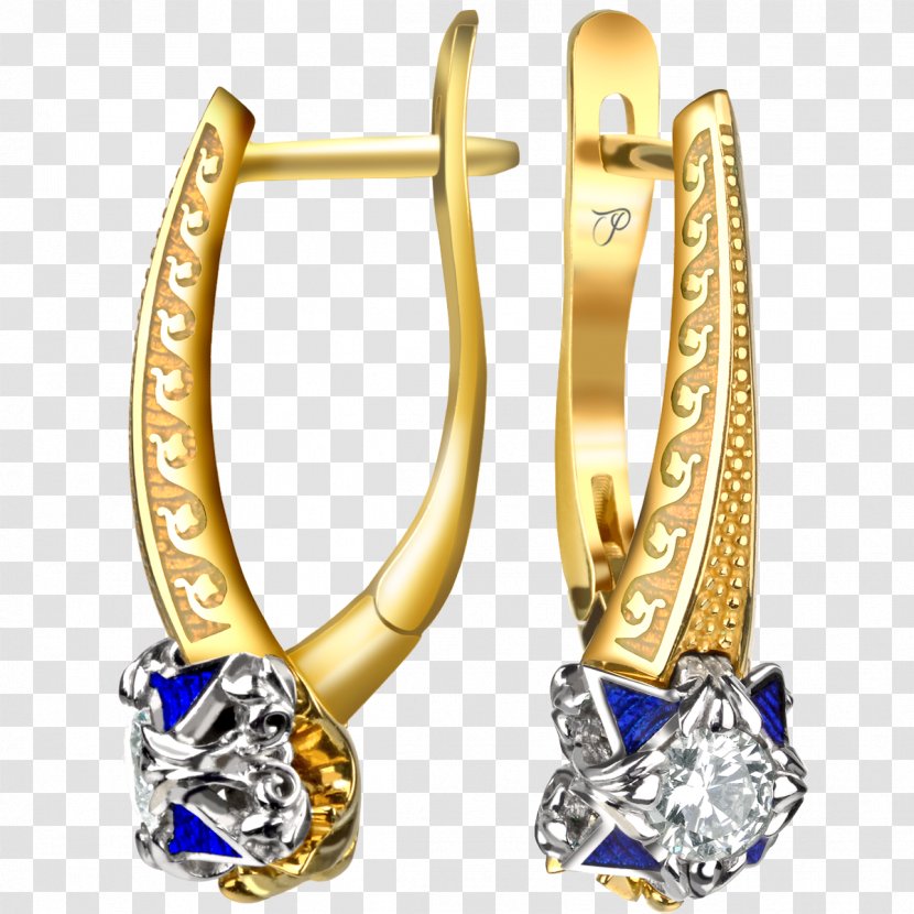 Earring Gold Jewellery Diamond Brilliant - Blingbling Transparent PNG
