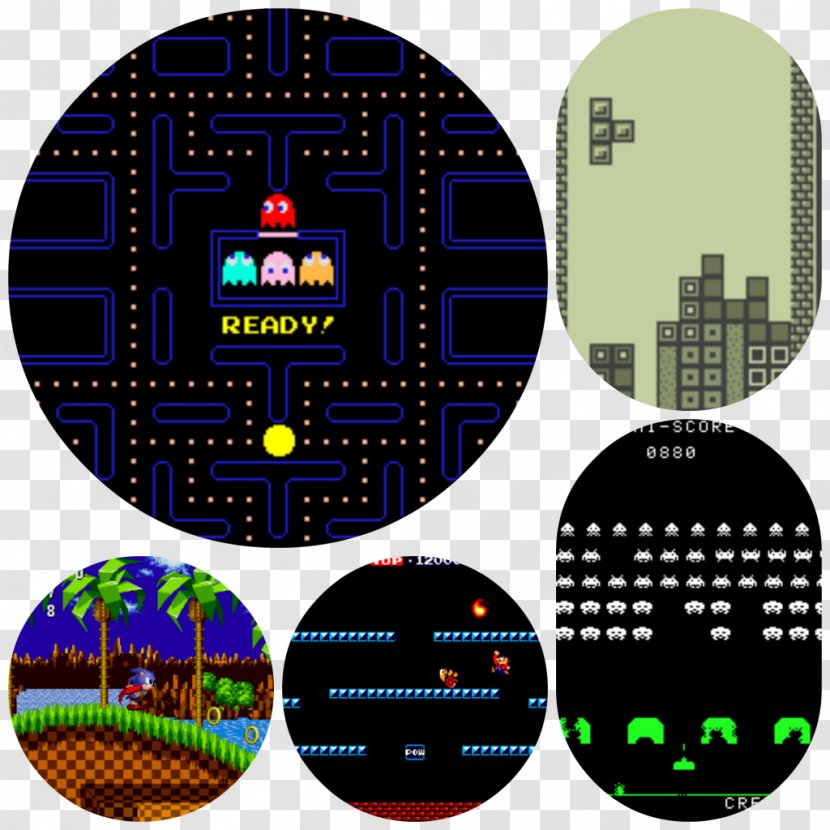 Pac-Man Brand Pattern - Space Invaders Transparent PNG