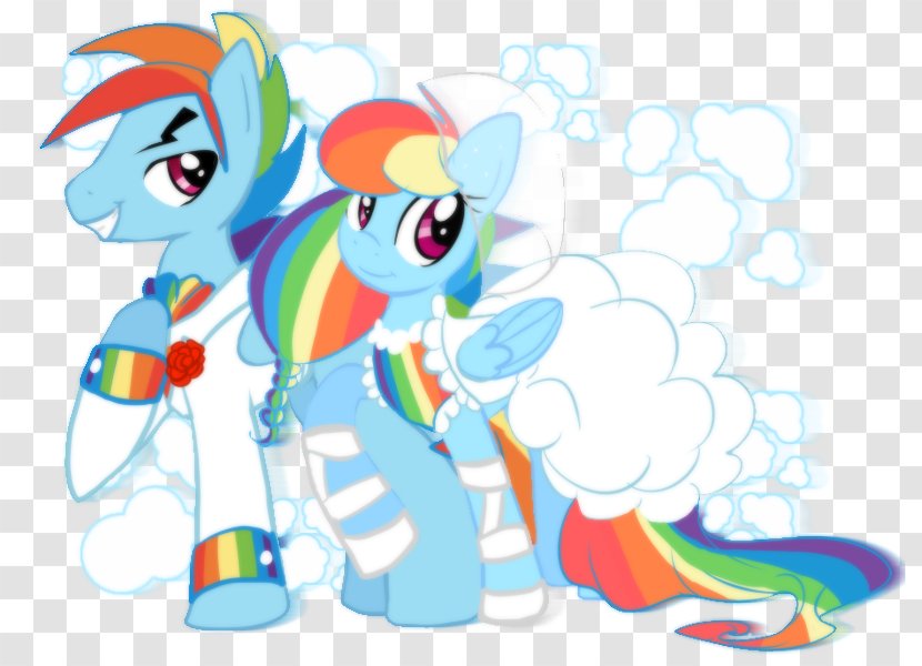Rainbow Dash My Little Pony Rarity Applejack - Heart - Couple Gown Transparent PNG