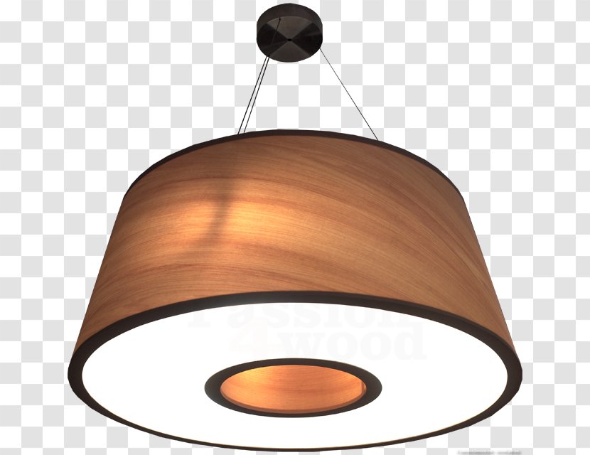 Pendant Light Wood Veneer Fixture - Chandelier Transparent PNG