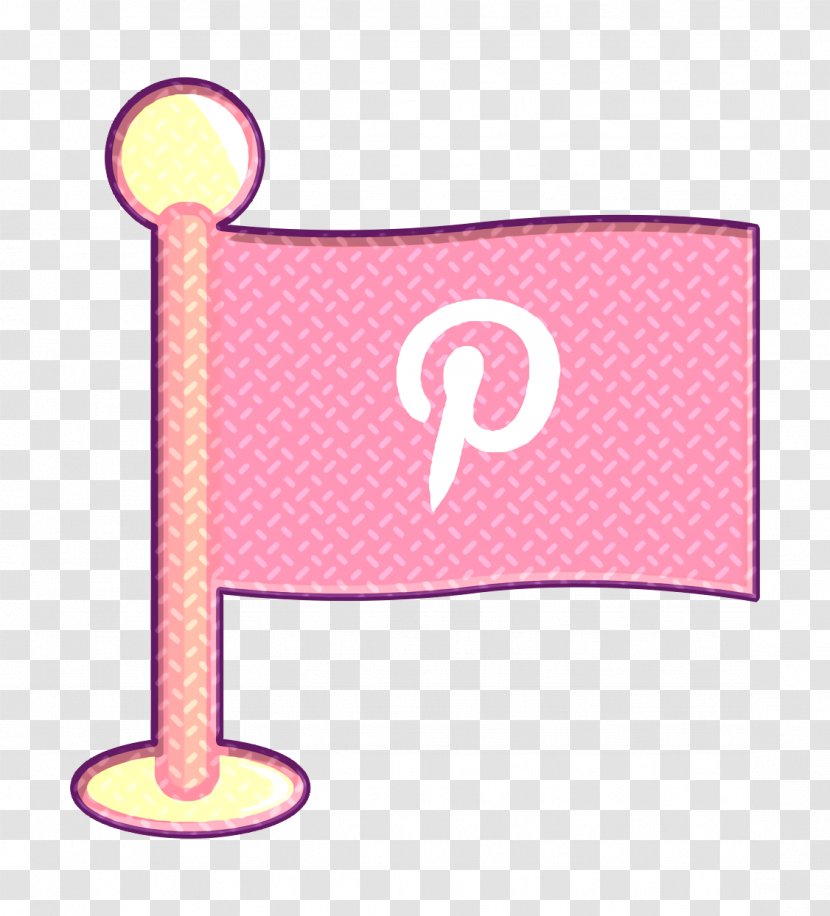 Flag Icon Media Networking - Social - Pink Transparent PNG