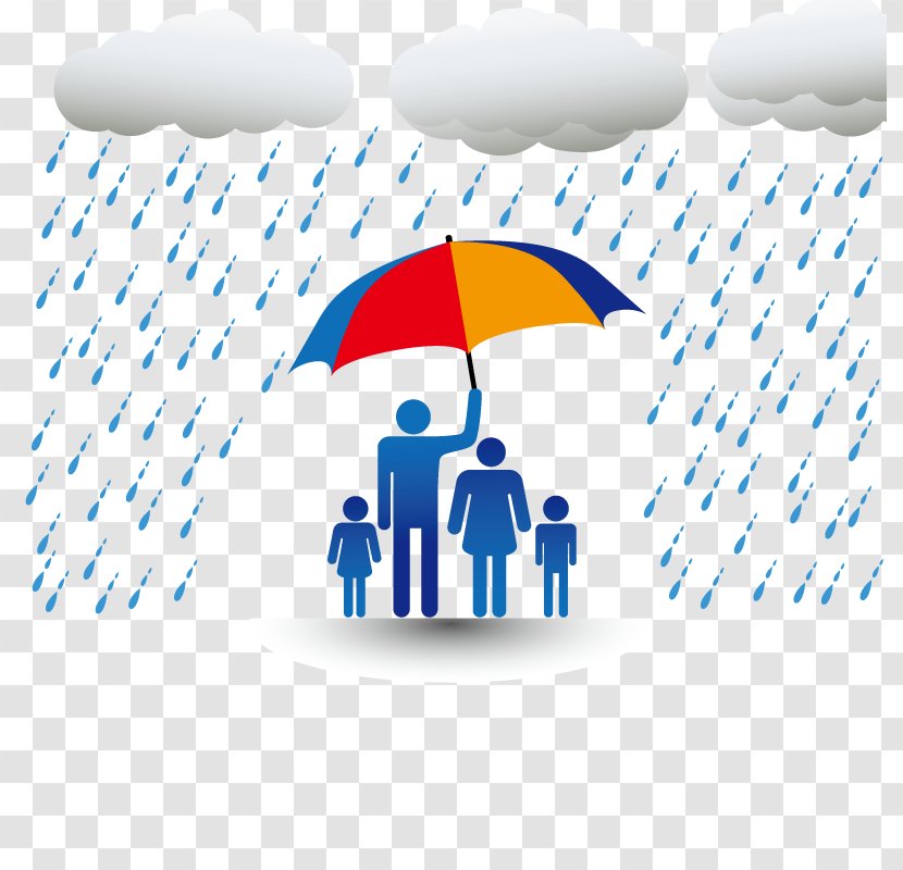 Father Family Child Illustration - Vector Umbrella Man Transparent PNG