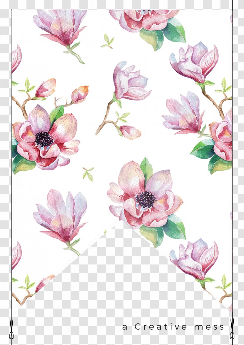 Watercolour Flowers Watercolor Painting Magnolia Stock Photography Wallpaper - Royaltyfree Transparent PNG