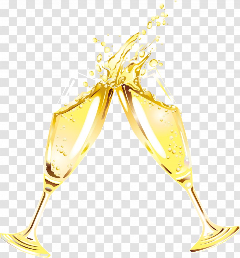 Champagne Glass Wine - New Year Transparent PNG