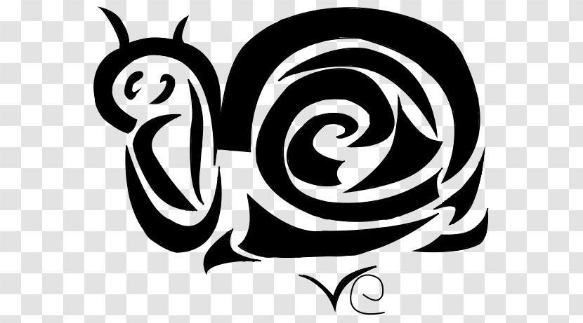 Snail Tattoo Clip Art - Tribal Pattern Transparent PNG