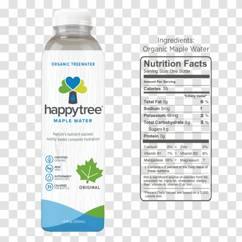 Water Nutrition Facts Label Tree Maple - Liquid - Coffee Transparent PNG