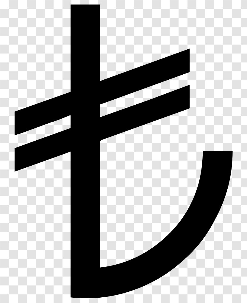 Turkey Turkish Lira Sign Currency Symbol - Black And White - Turk Transparent PNG