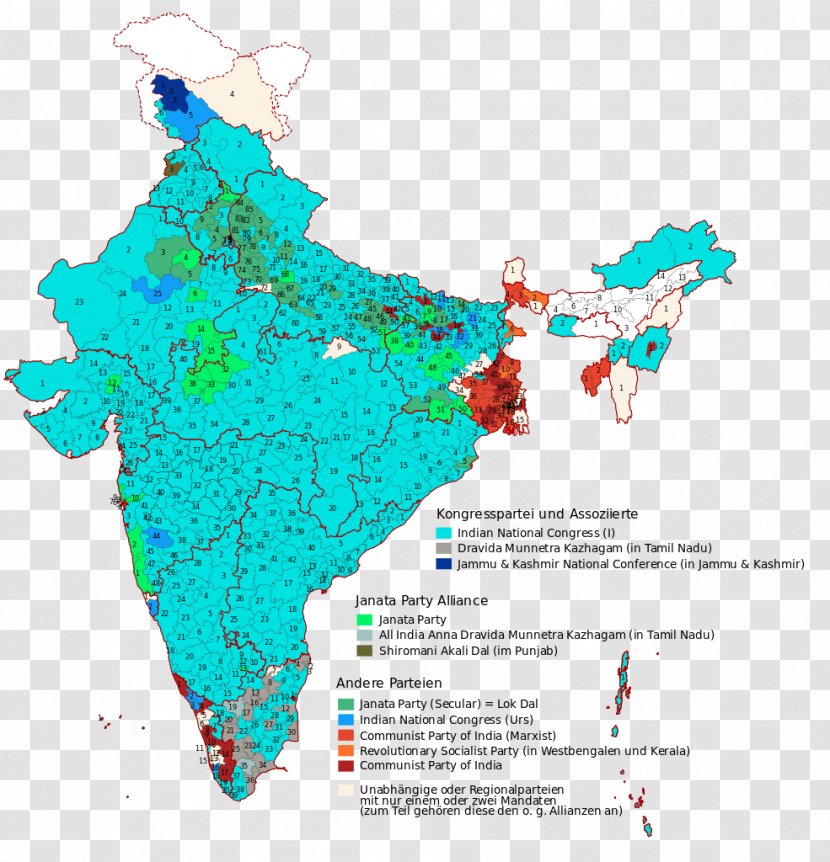 Indian General Election, 2004 British Raj Map 1991 - Area - India Transparent PNG