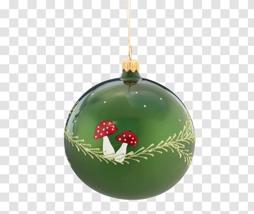 Christmas Ornament Bombka Fly Agaric Day Green - Tree Transparent PNG