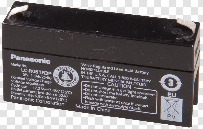 Lead–acid Battery Rechargeable Digi-Key - Panasonic Transparent PNG