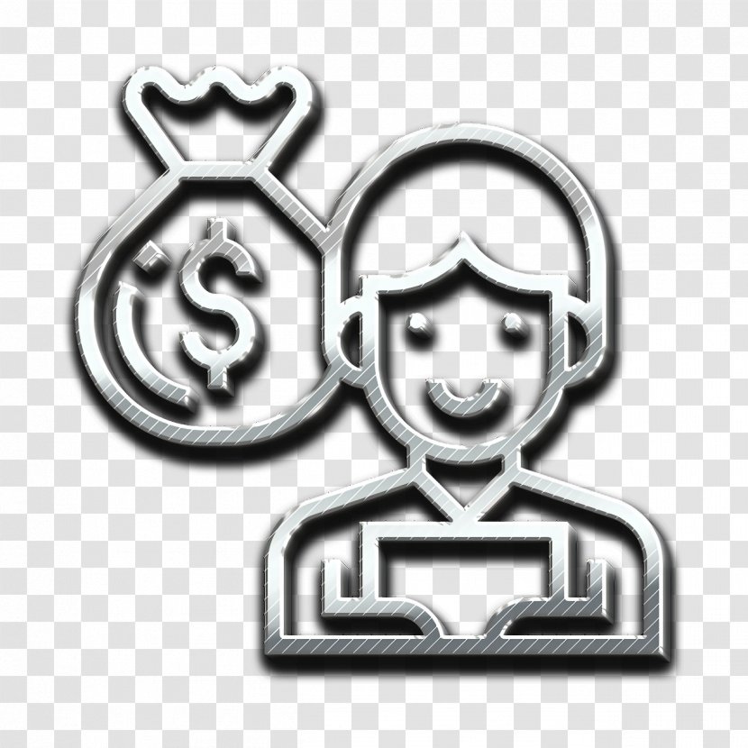 Briber Icon Criminal Money - Sticker - Blackandwhite Transparent PNG