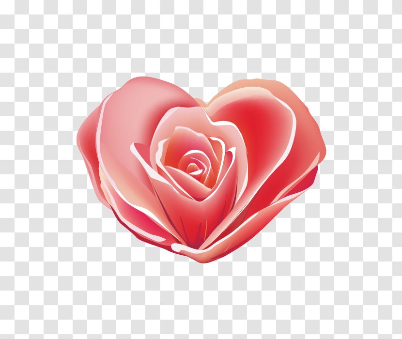 Valentine's Day Heart Icon - Rose Family - Three-dimensional Vector Transparent PNG