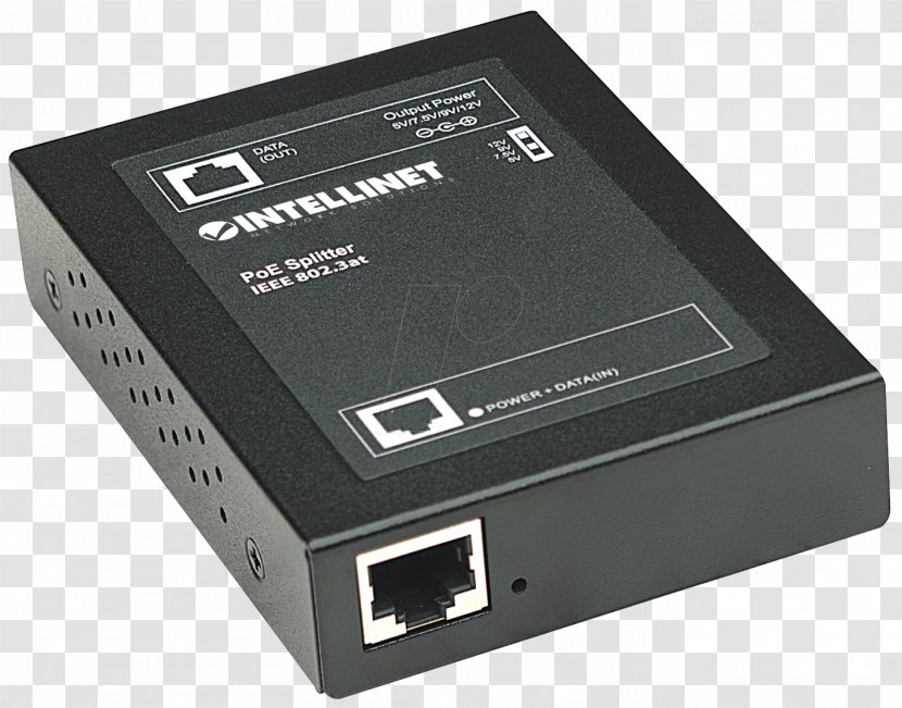 HDMI Power Over Ethernet IEEE 802.3at Intellinet PoE+ - Hub - Computer Transparent PNG