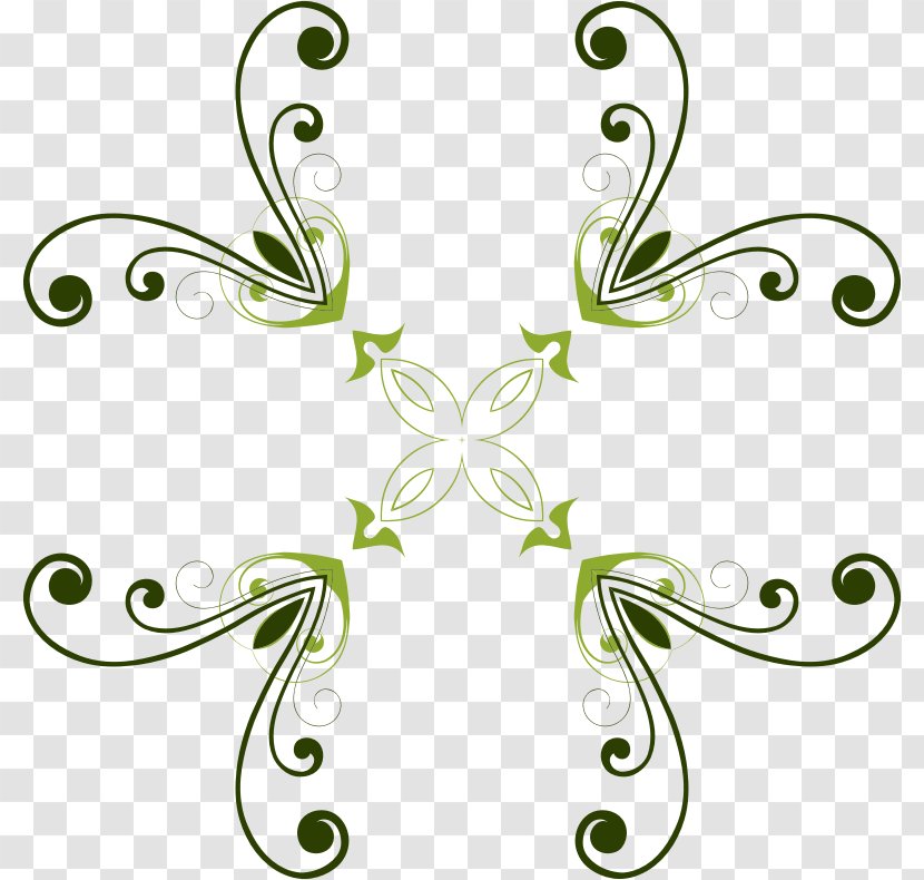 Floral Design Flower Clip Art - Green - Flourish Transparent PNG