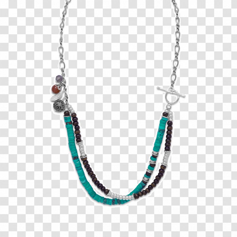 Beaded Necklaces Earring Turquoise - Gold - Necklace Transparent PNG