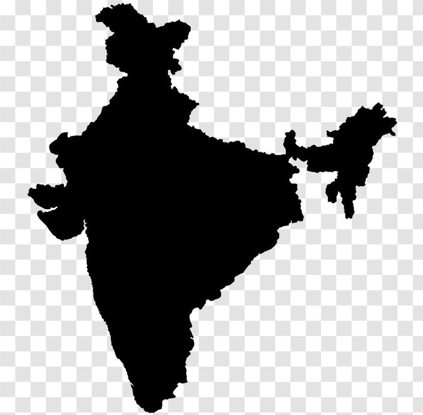 India Royalty-free Vector Map - Monochrome Photography Transparent PNG