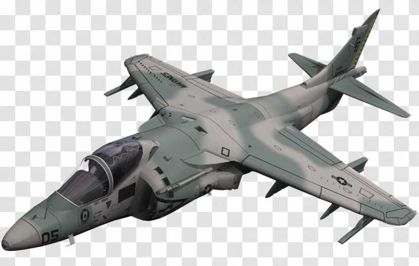 McDonnell Douglas AV-8B Harrier II Fighter Aircraft Airplane Jump Jet - Ground Attack Transparent PNG