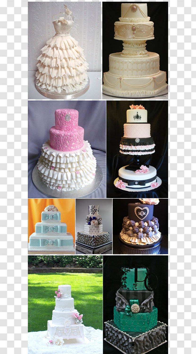 Wedding Cake Fruitcake Torte Decorating Buttercream - Sugar Paste - Illustration Transparent PNG