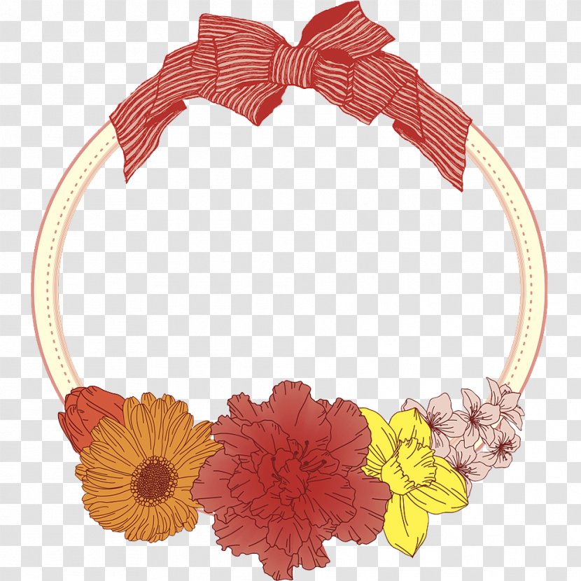 Shoelace Knot Ribbon Wreath Headband Flower - Fashion Accessory - Bowknot Border Transparent PNG