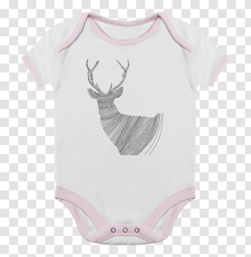 Baby & Toddler One-Pieces T-shirt Sleeve Bodysuit Bib - Flower - Stag Transparent PNG