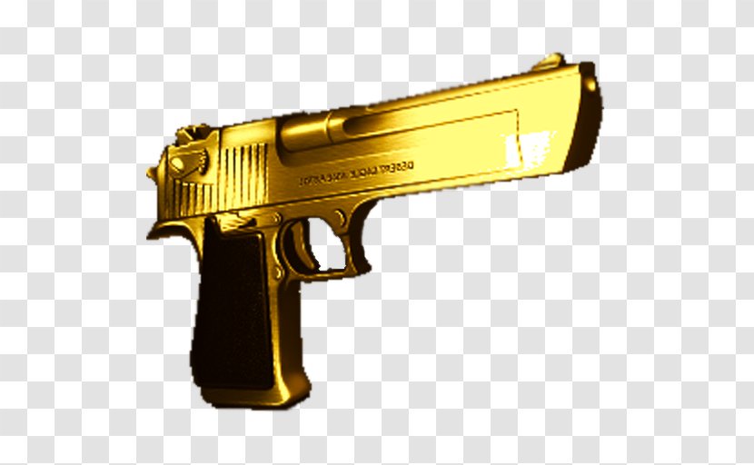 Desert Eagle Gold IMI .50 Action Express Gun Firearm - Cartuccia Magnum Transparent PNG