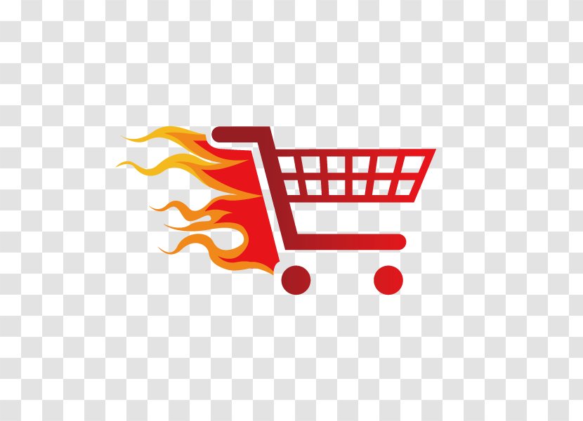Shopping Icon - Pattern - Cartoon Supermarket Cart,flame,decoration Transparent PNG