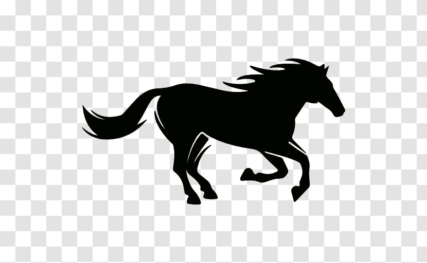 Mustang American Miniature Horse Silhouette Clip Art - Mammal - Arab Transparent PNG