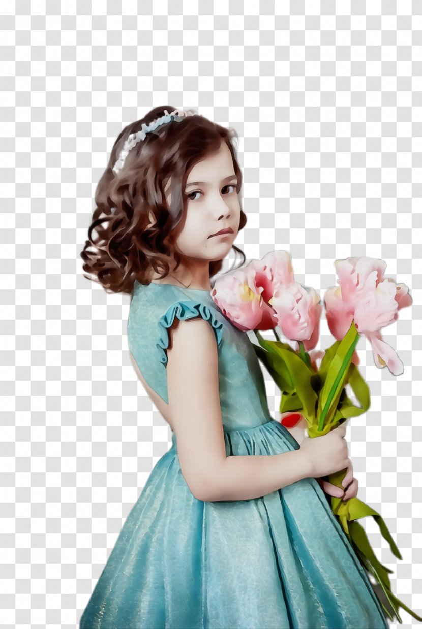 Pink Beauty Child Teal Flower - Spring Petal Transparent PNG