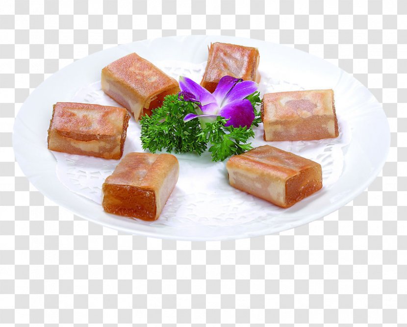Dim Sum Water Chestnut Cake Petit Four Turnip Nian Gao - Food - Crispy Horseshoe Cakes Transparent PNG