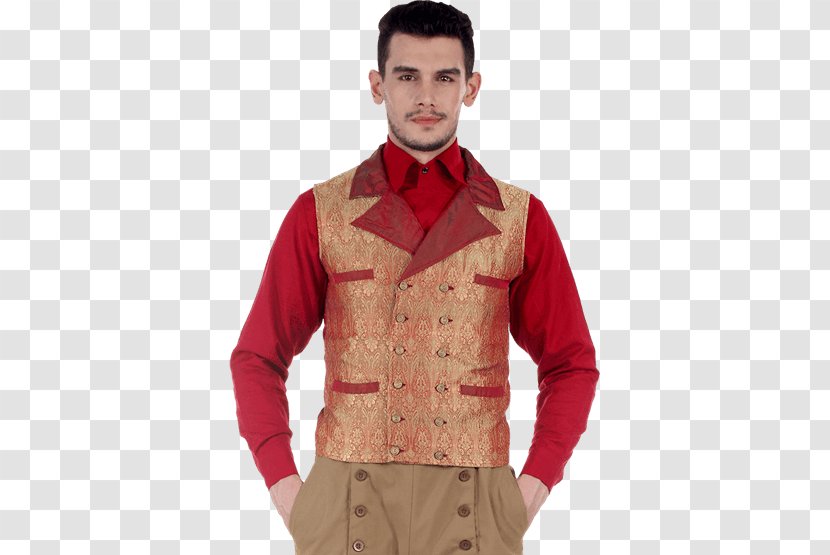 Waistcoat Double-breasted Gilets Clothing Sleeve - Formal Wear - Jacket Transparent PNG