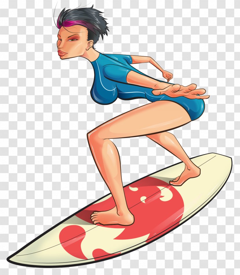 Surfing Clip Art - Silhouette - Free Image Transparent PNG