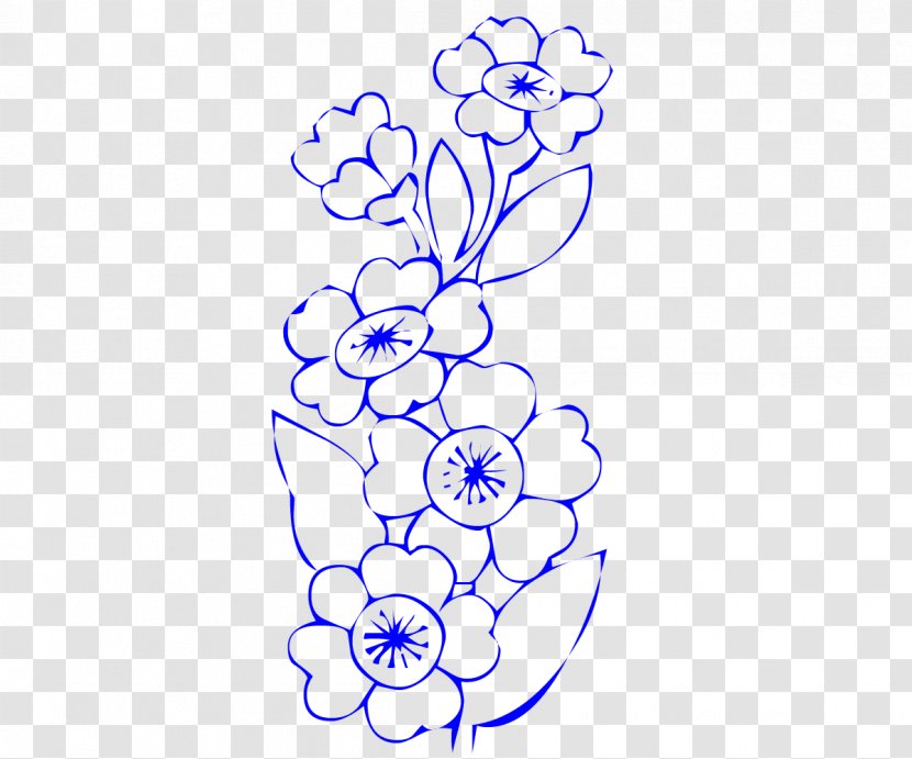 Blue Flower Transparent. - Art - Visual Arts Transparent PNG