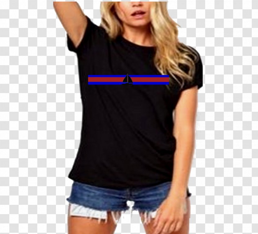 T-shirt Casual Attire Clothing Top - Neck - Nautical Boat Transparent PNG
