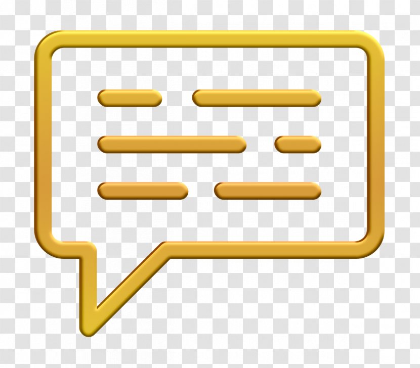 Miscellaneous Elements Icon Chat - Rectangle - Yellow Transparent PNG