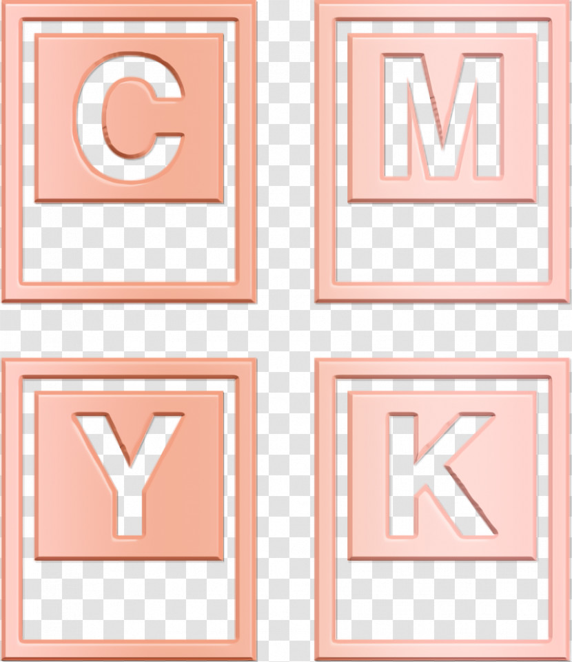CMYK Letters Stationery Icon Education Icon Stationery Icon Transparent PNG