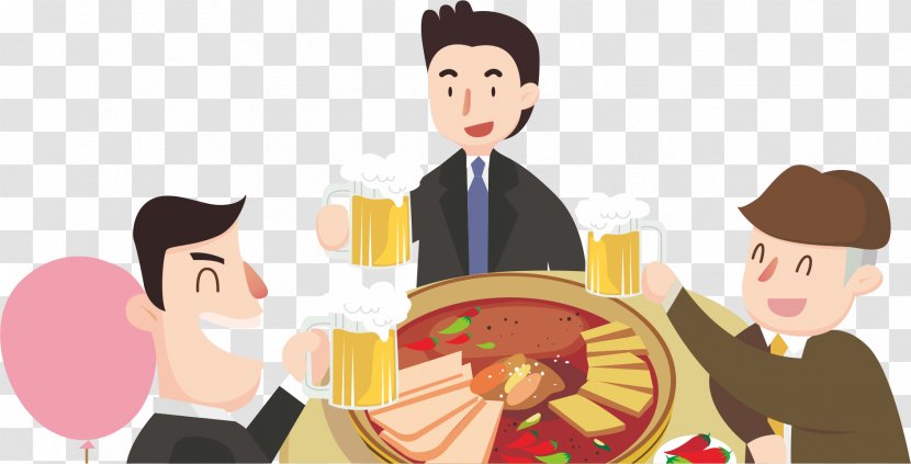 Chongqing Hot Pot Malatang Illustration - Frame - Drinking Transparent PNG