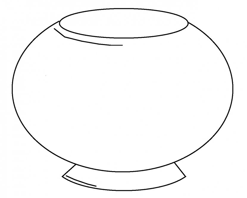 Black And White Circle Area Angle - Oval - Printable Fish Bowl Transparent PNG