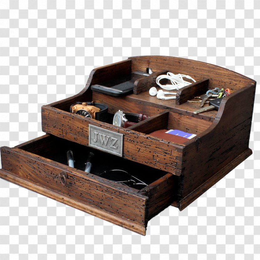 Valet Wood Box Desk Casket - Wooden Transparent PNG