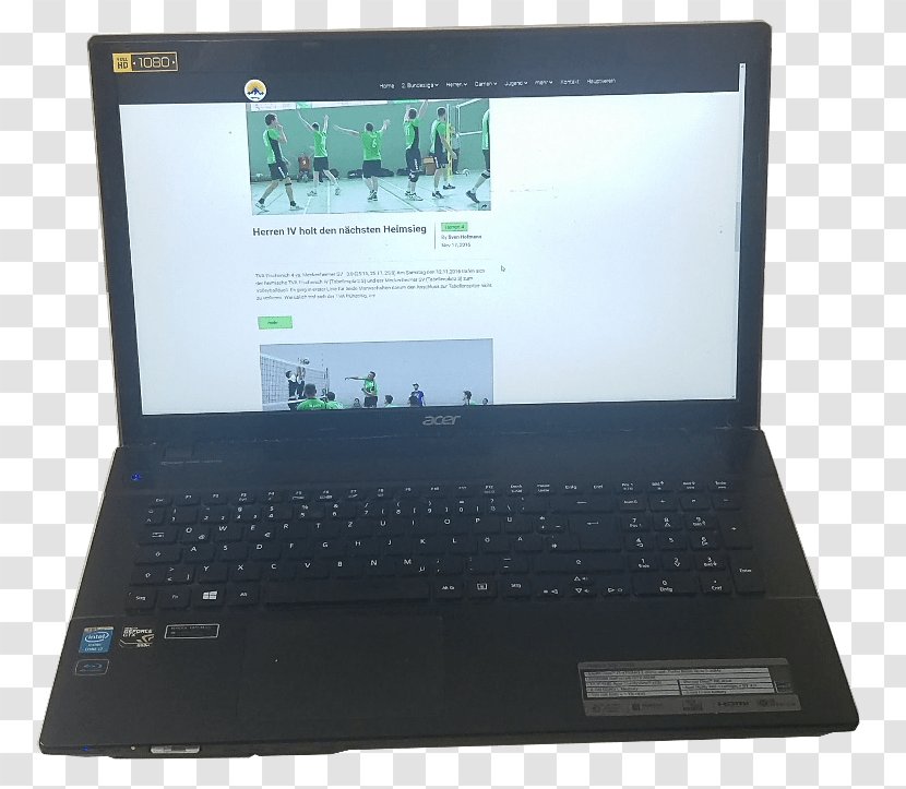 Netbook TVA Hürth Volleyball E.V. Computer Hardware Laptop Transparent PNG