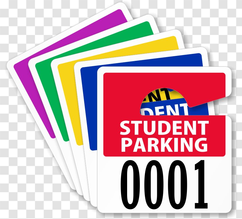 Logo Parking Brand Car Sticker - School Numbers Transparent PNG