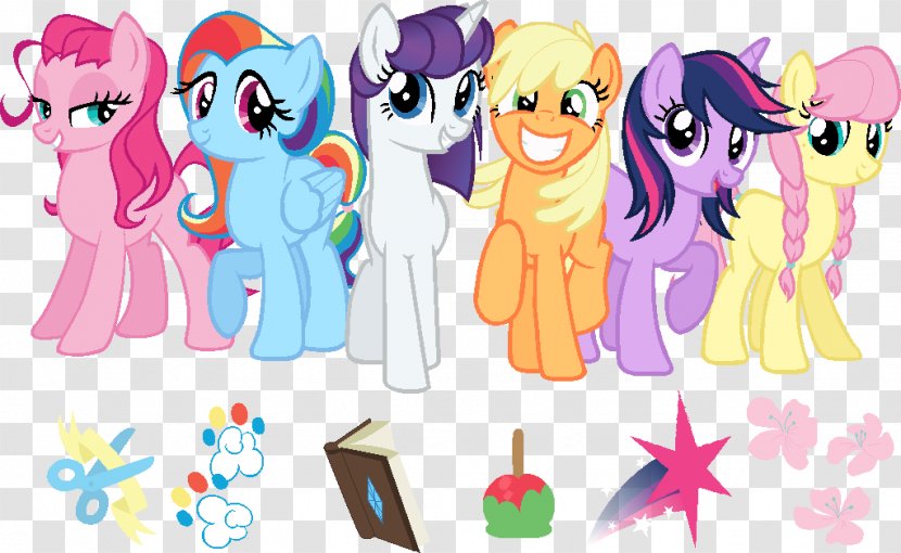 Twilight Sparkle Pinkie Pie Rarity Rainbow Dash Applejack - Cartoon - STAR DUST Transparent PNG