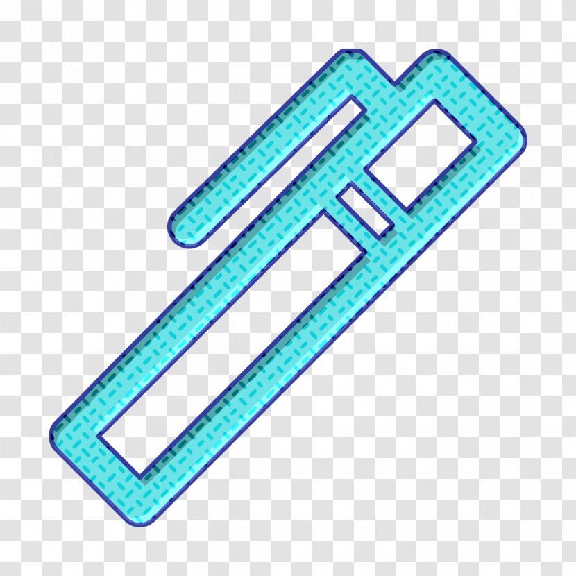 Office Icon Pencil Write - Turquoise Transparent PNG