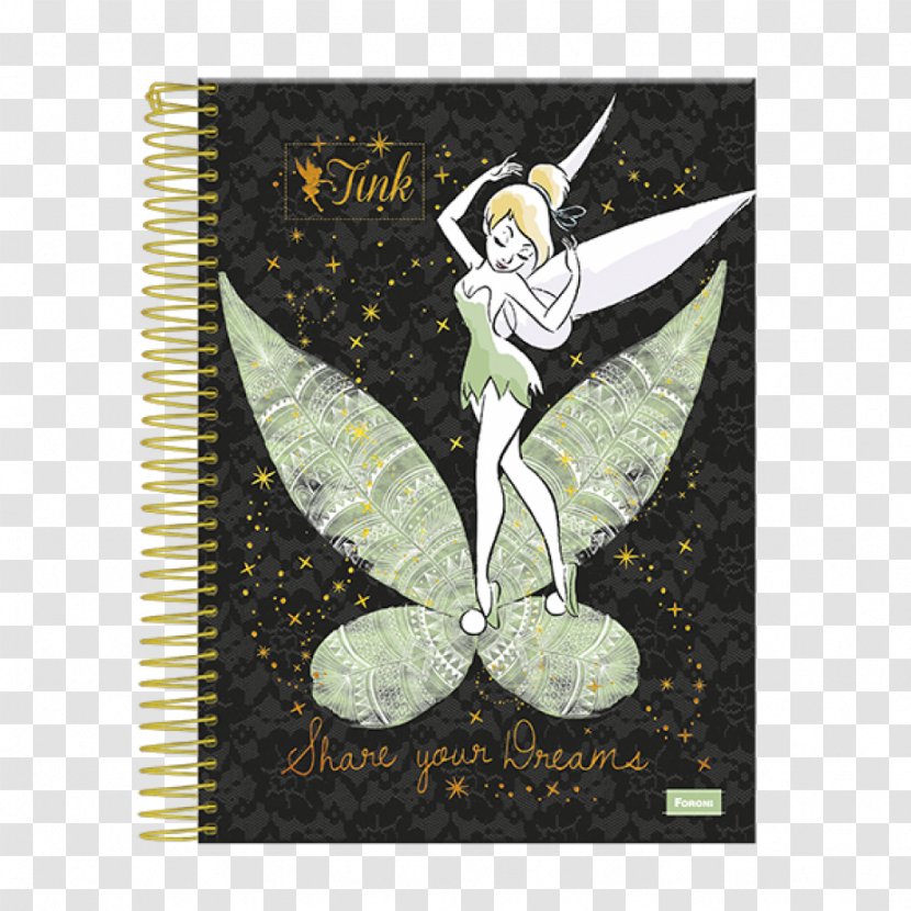 Tinker Bell Notebook Adhesive Hardcover Wire - Graphic Industry Foroni - Silhouette Transparent PNG