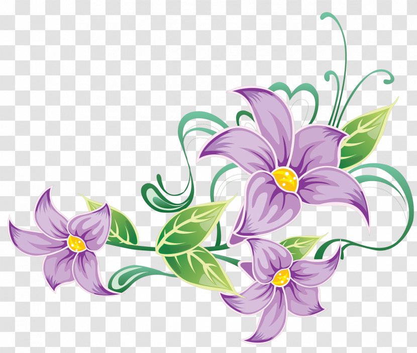 Drawing Flower - Purple - Flor Transparent PNG