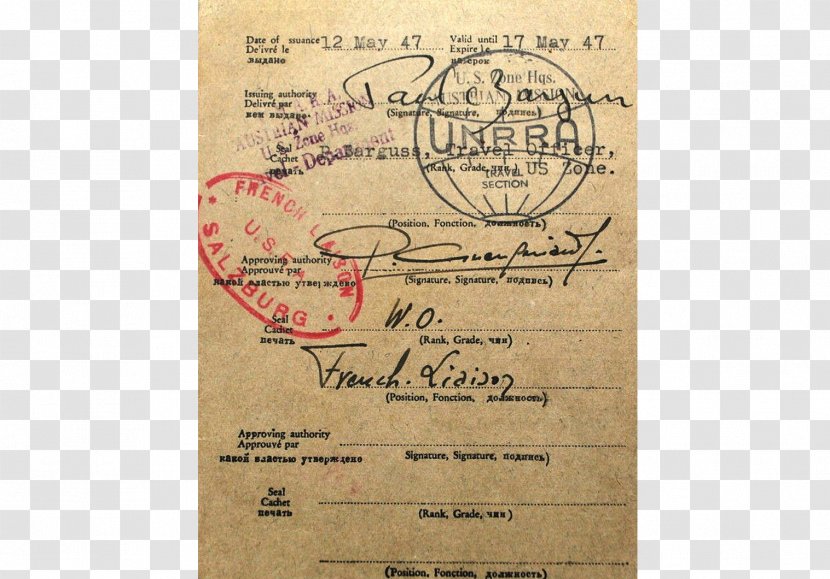 Travel Document Passport Second World War Transparent PNG