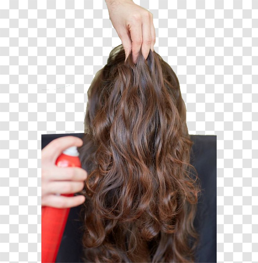 Artificial Hair Integrations Hairstyle Hairdresser Spray - Beauty - Long Curly Transparent PNG